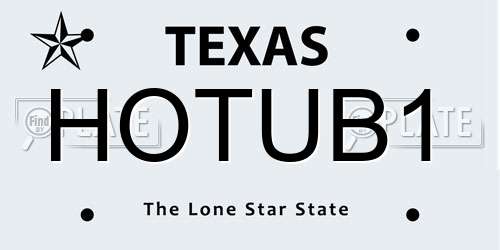HOTUB1 Texas License Plate