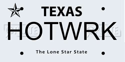 HOTWRK Texas License Plate