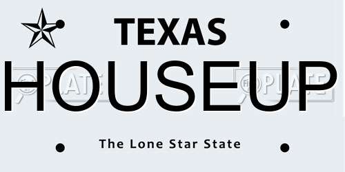 HOUSEUP Texas License Plate