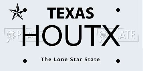 HOUTX Texas License Plate