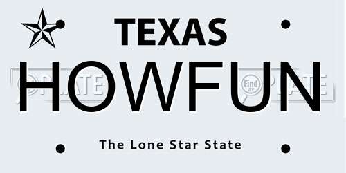 HOWFUN Texas License Plate