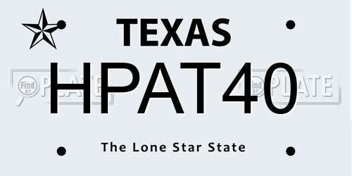 HPAT40 Texas License Plate