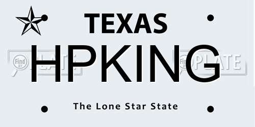 HPKING Texas License Plate