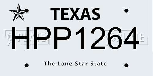 HPP1264 Texas License Plate