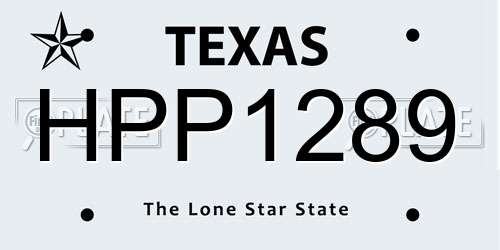 HPP1289 Texas License Plate