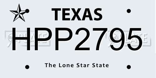 HPP2795 Texas License Plate