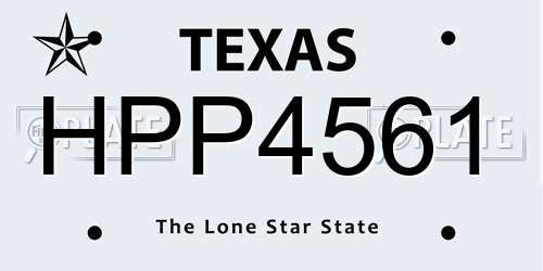 HPP4561 Texas License Plate