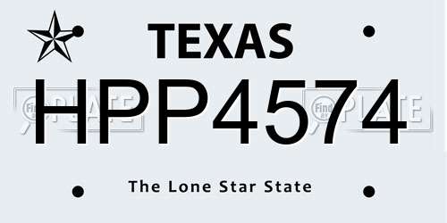 HPP4574 Texas License Plate