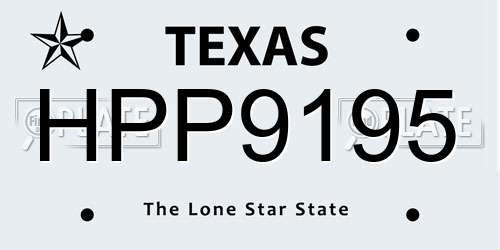HPP9195 Texas License Plate