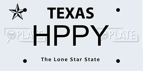 HPPY Texas License Plate