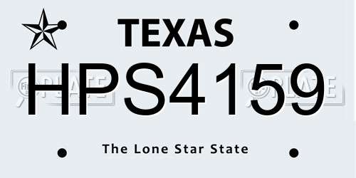 HPS4159 Texas License Plate