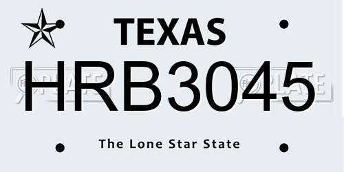 HRB3045 Texas License Plate