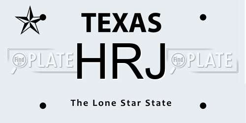 HRJ Texas License Plate