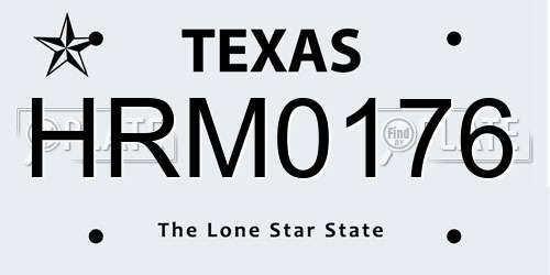 HRM0176 Texas License Plate