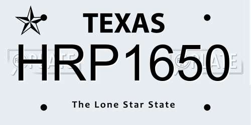 HRP1650 Texas License Plate
