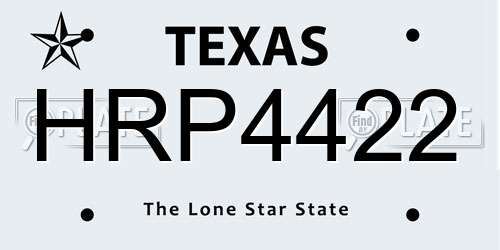 HRP4422 Texas License Plate