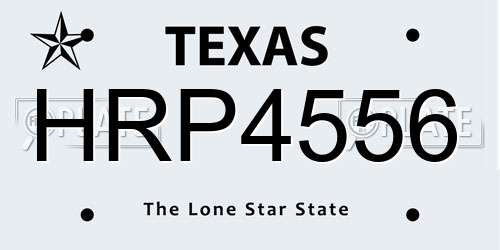 HRP4556 Texas License Plate