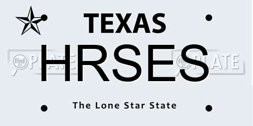 HRSES Texas License Plate