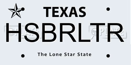 HSBRLTR Texas License Plate