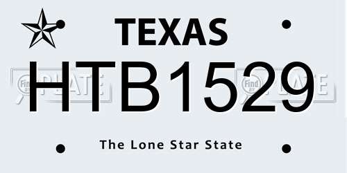 HTB1529 Texas License Plate