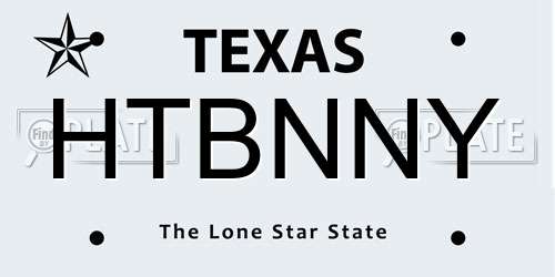 HTBNNY Texas License Plate