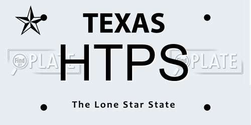 HTPS Texas License Plate