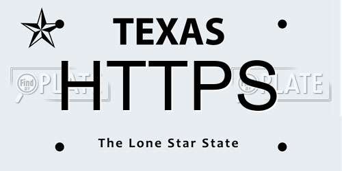 HTTPS Texas License Plate