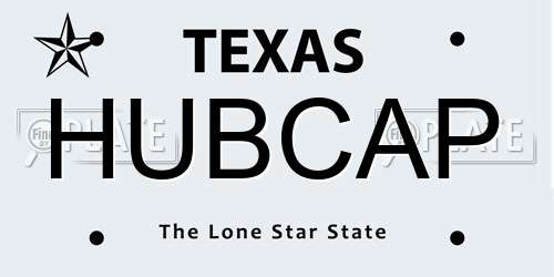 HUBCAP Texas License Plate