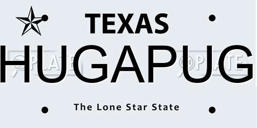 HUGAPUG Texas License Plate