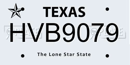 HVB9079 Texas License Plate