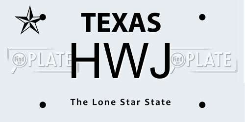 HWJ Texas License Plate