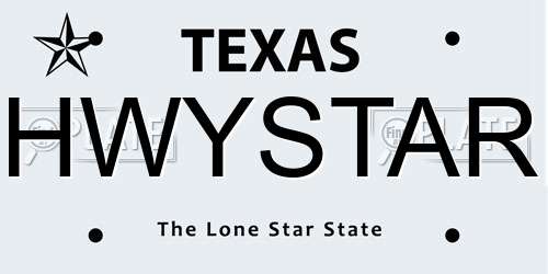 HWYSTAR Texas License Plate