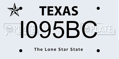 I095BC Texas License Plate