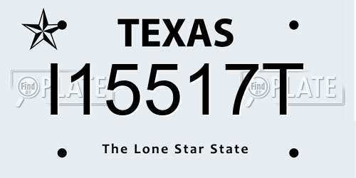 I15517T Texas License Plate