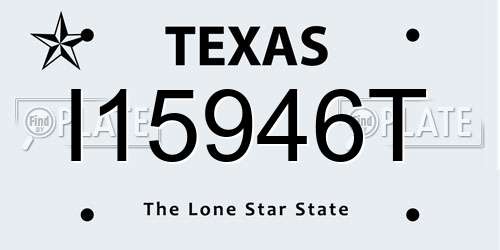 I15946T Texas License Plate