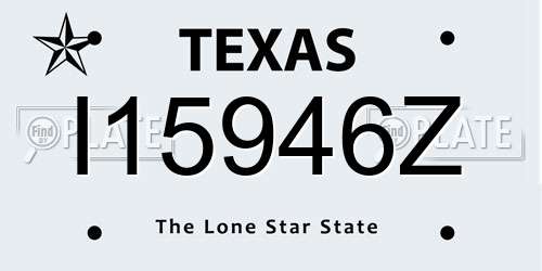 I15946Z Texas License Plate