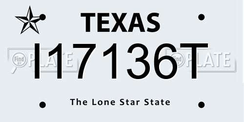 I17136T Texas License Plate