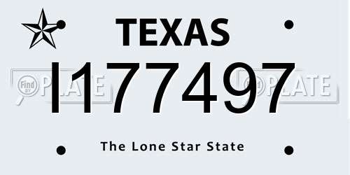 I177497 Texas License Plate