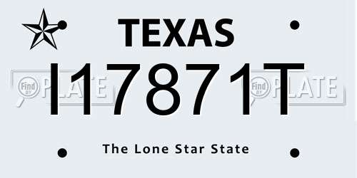 I17871T Texas License Plate