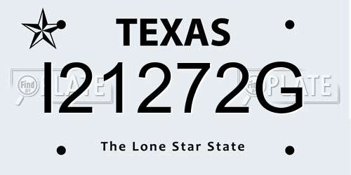 I21272G Texas License Plate