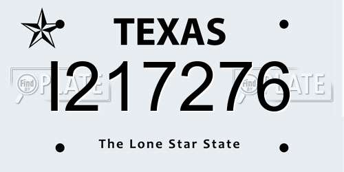 I217276 Texas License Plate