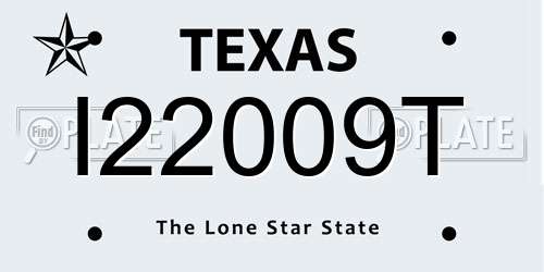I22009T Texas License Plate