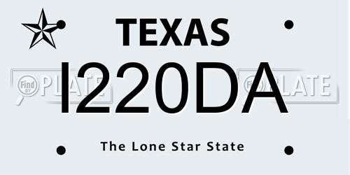 I220DA Texas License Plate
