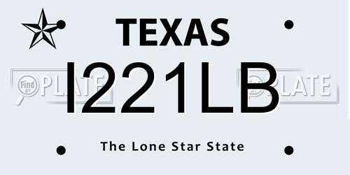 I221LB Texas License Plate