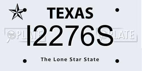I2276S Texas License Plate