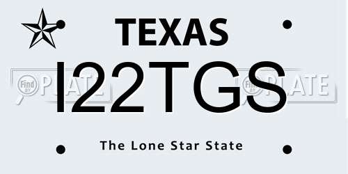 I22TGS Texas License Plate