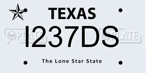 I237DS Texas License Plate