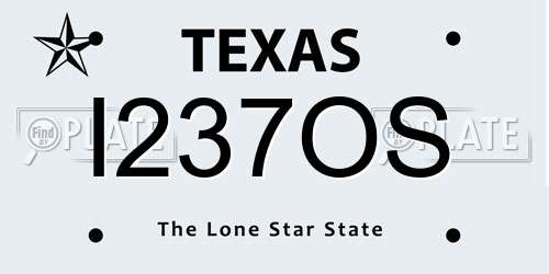 I237OS Texas License Plate