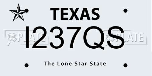 I237QS Texas License Plate
