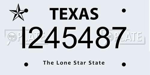 I245487 Texas License Plate